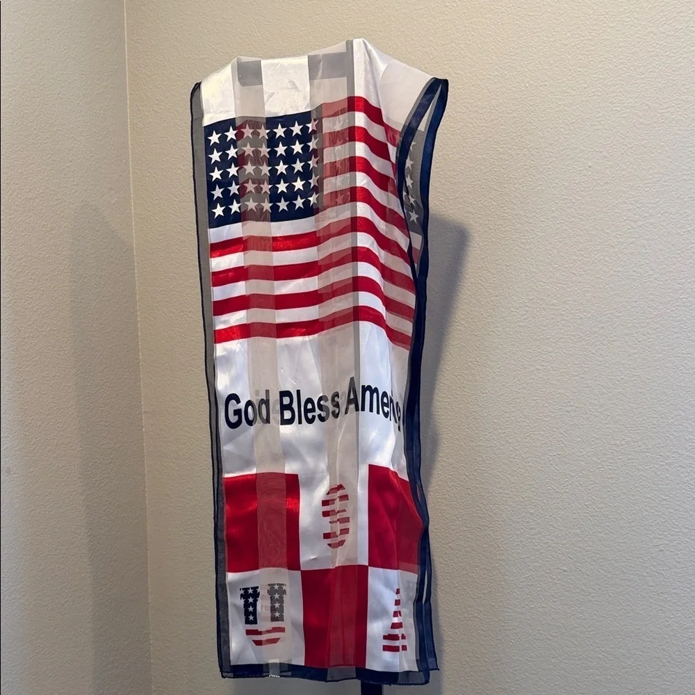 Patriotic American flag scarf